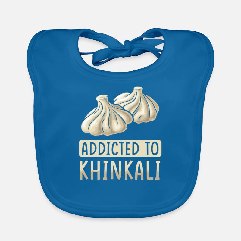 Khinkali - Bavoir bio Bébé - bleu paon