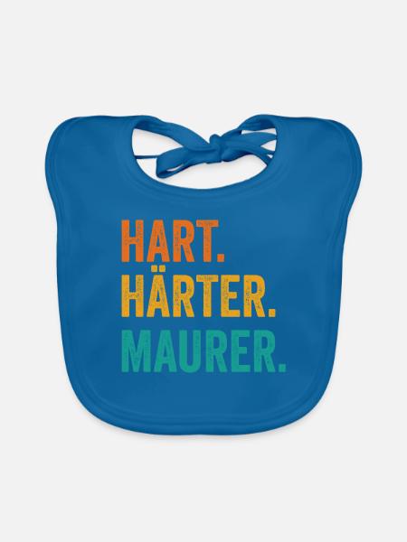 Maurer - Baby Bio-Lätzchen - Pfauenblau