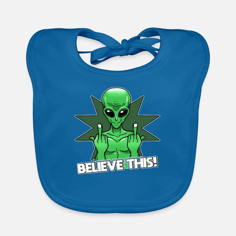 Alien Mittelfinger Glaube Es Baby Bio-Lätzchen