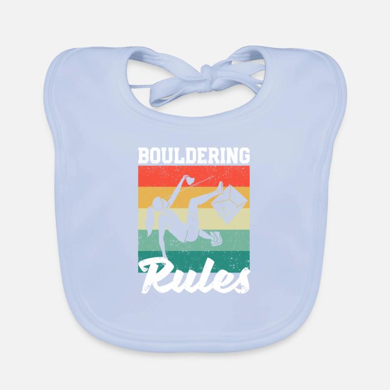 Bergsteiger Boulder Fels Boulderer Boulderregeln Baby Bio-Lätzchen