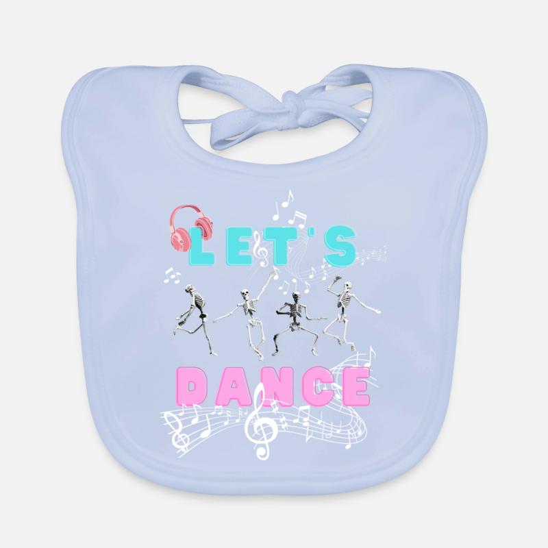 « Lets Dance » Drôles de squelettes dansants Bavoir bio Bébé