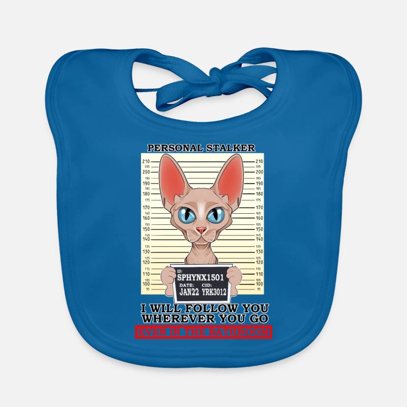 Sphynx Cat I Cat Lover I Personal Stalker Baby Bio-Lätzchen