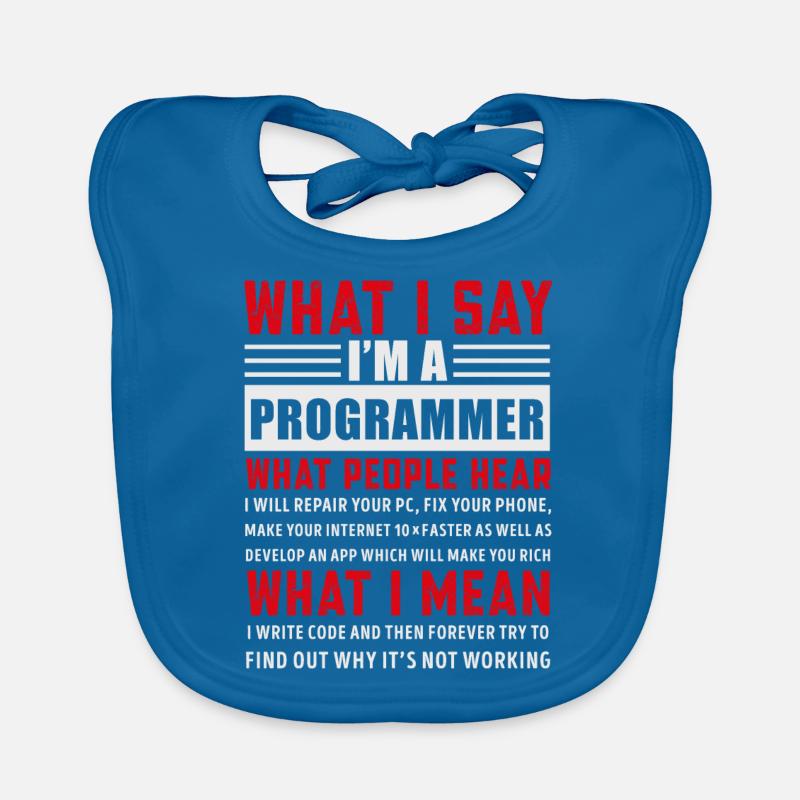 Drôle de programmation Coding Programmer Cadeau Bavoir bio Bébé