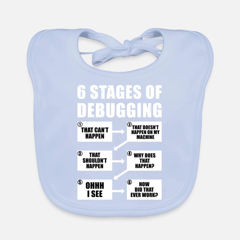 6 Stufen des Debug-Programmierer-Geschenks Baby Bio-Lätzchen