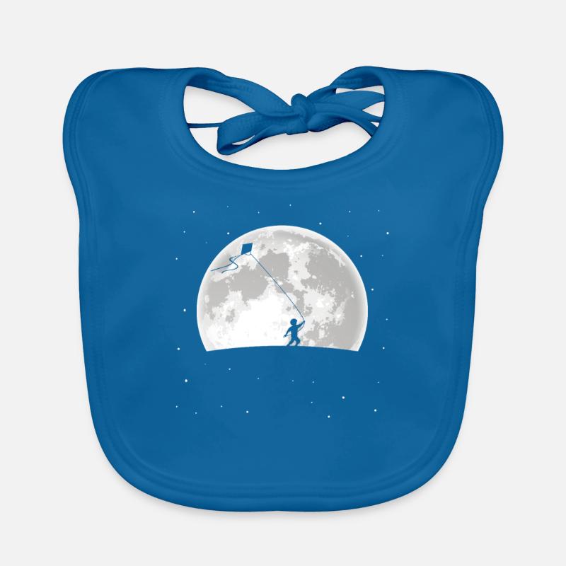 Cerf-volant - Bavoir bio Bébé - bleu paon