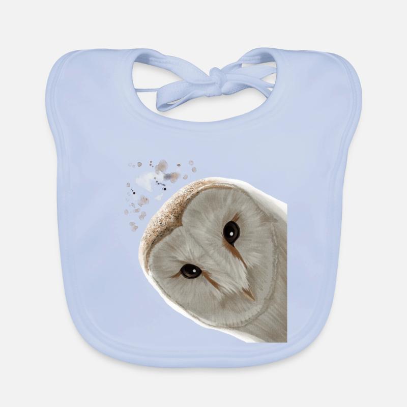 Vogel Eule Baby Bio-Lätzchen