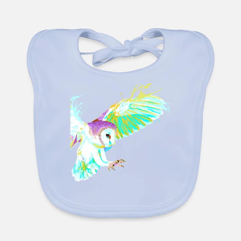 Flying Splash Bird Owl Bavoir bio Bébé