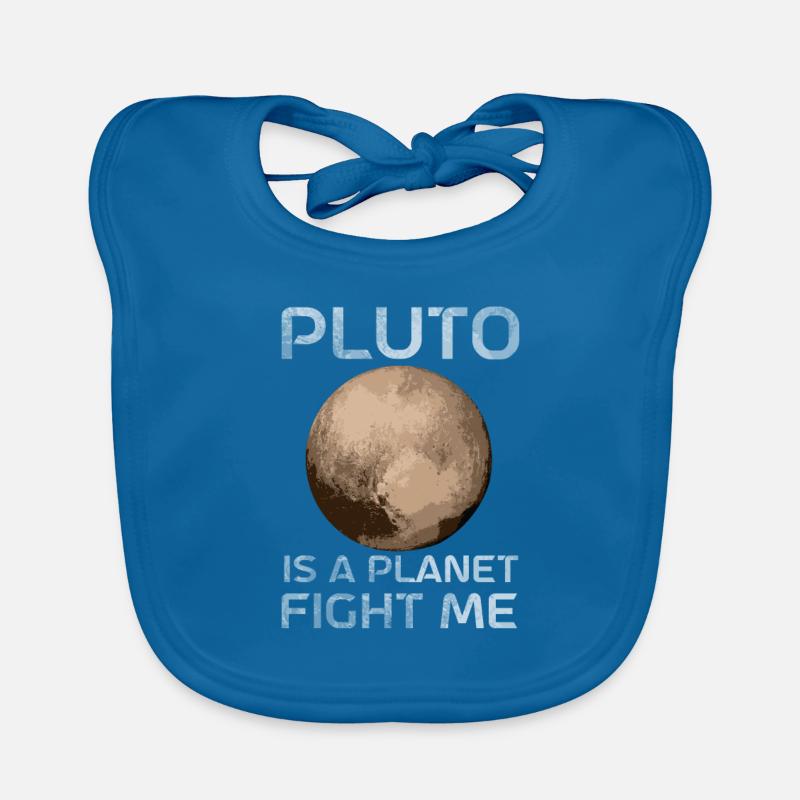 Pluton est une planète Combattez-moi Planète Pluton Bavoir bio Bébé