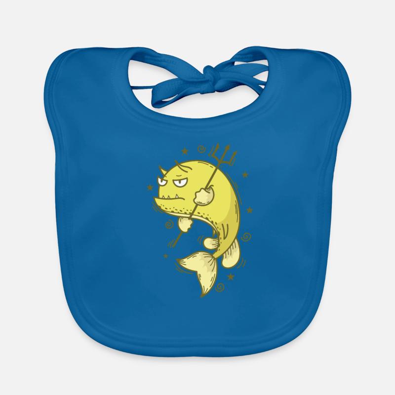 Kuhfisch mit Dreizack Meer oder Aquarium Baby Bio-Lätzchen