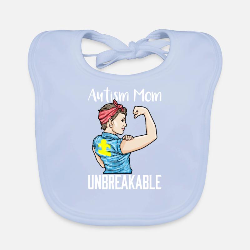 Autism Mom Unbreakable Autistic Child Support Baby Bio-Lätzchen