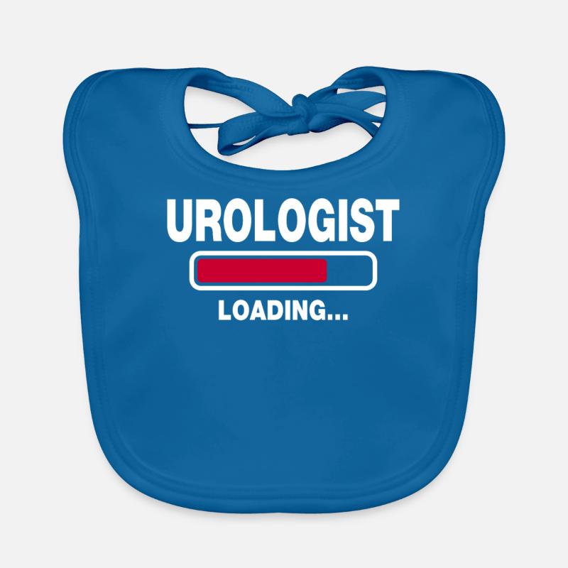 Urologue - Bavoir bio Bébé - bleu paon