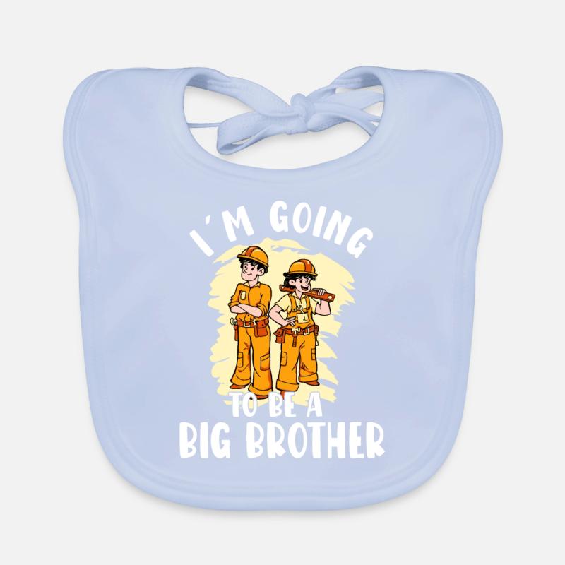 Promoted to Big Brother Construction worker Baby Bio-Lätzchen