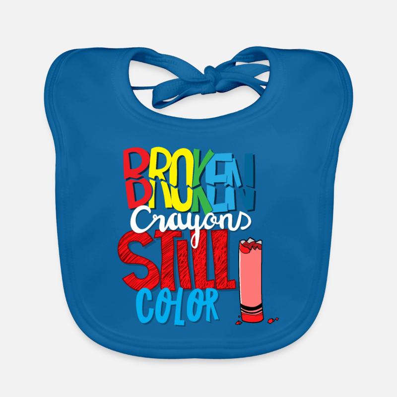 Crayons cassés Couleur fixe Bavoir bio Bébé