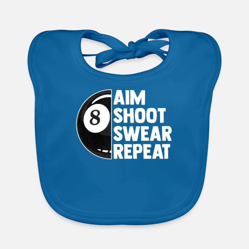 Billiards 8-ball Organic Baby Bibs