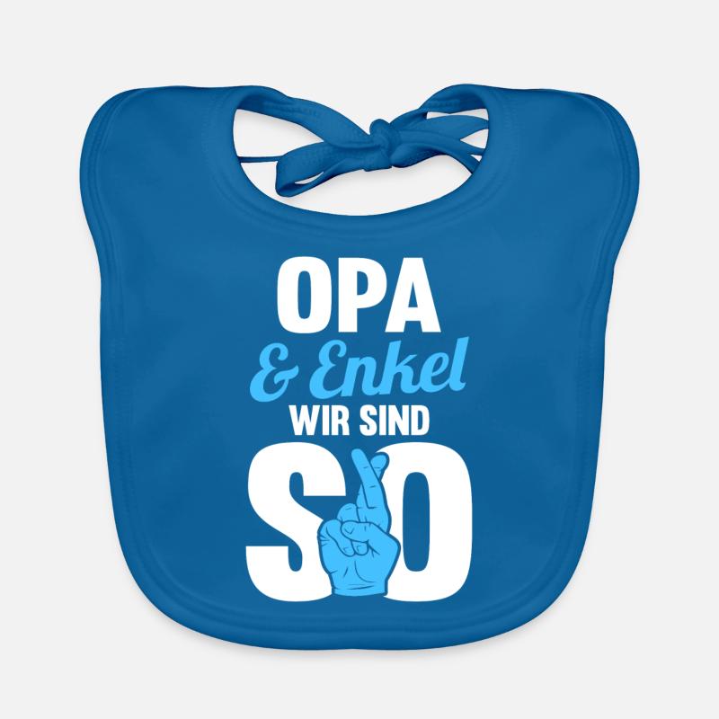 Opa und Enkel Baby Bio-Lätzchen