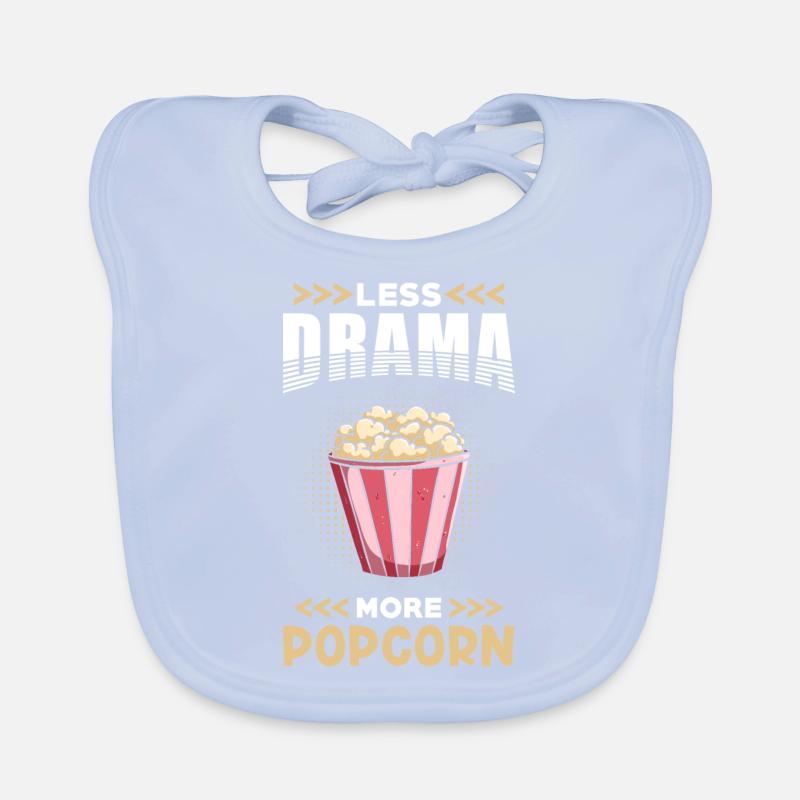 Popcorn Moins Drame plus Popcorn Bavoir bio Bébé