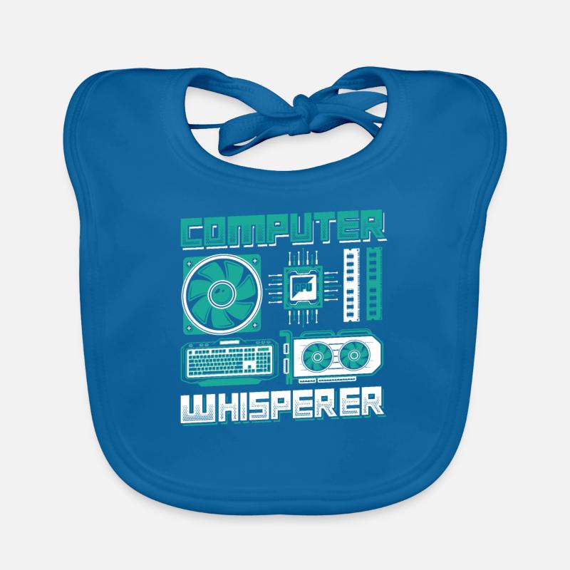 Support informatique Computer Whisperer Bavoir bio Bébé