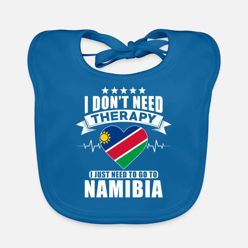 Namibia I do not need Therapy - Baby Bio-Lätzchen - Pfauenblau