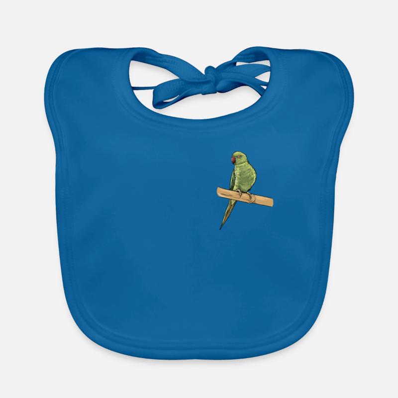 Perruche à collier I Alexander Parakeet Motif pour Bavoir bio Bébé