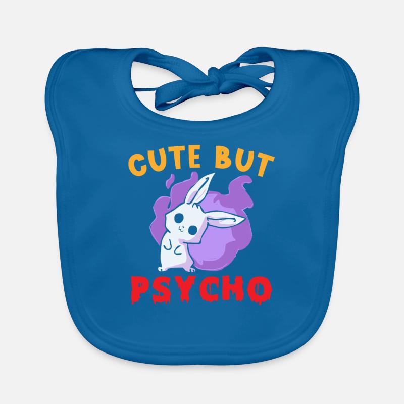 Mignon mais Psycho Hase Goth Bavoir bio Bébé