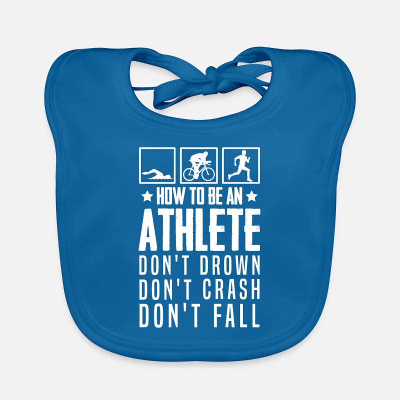 Triathlon - Bavoir bio Bébé - bleu paon