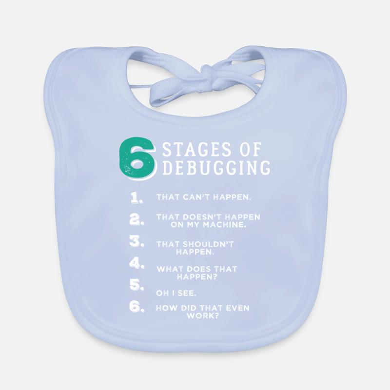 6 étapes de débogage de l’ordinateur de codage de bugs de t-shirt Bavoir bio Bébé