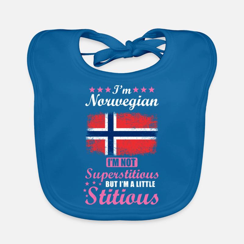 Norwegian gift funny saying Norway Organic Baby Bibs