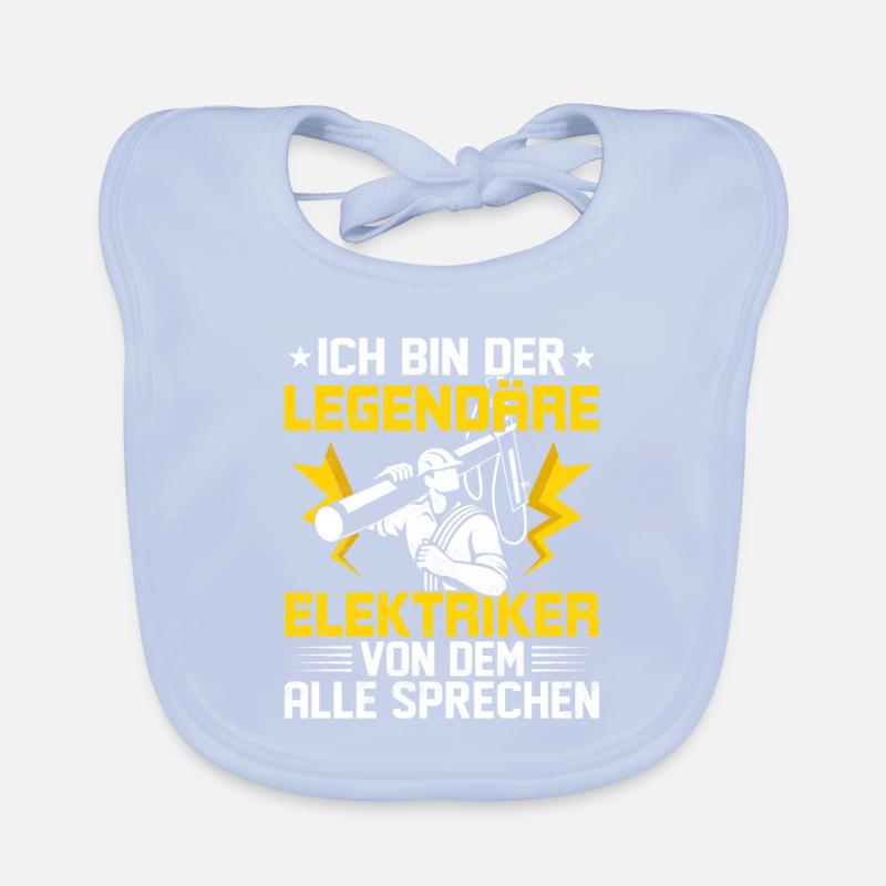 Ich bin der legendäre Elektriker Elektro Baby Bio-Lätzchen