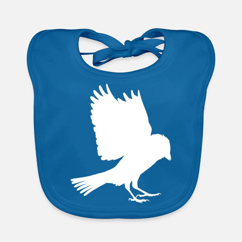 weißer Spatz - Baby Bio-Lätzchen - Pfauenblau