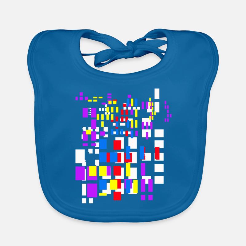Pixel Pixel World Abstract City Kypto Dutch Organic Baby Bibs