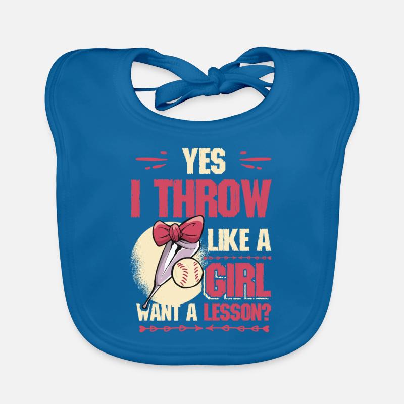 Ja Ich werfe wie ein Mädchen, will Eine Lektion Baby Bio-Lätzchen