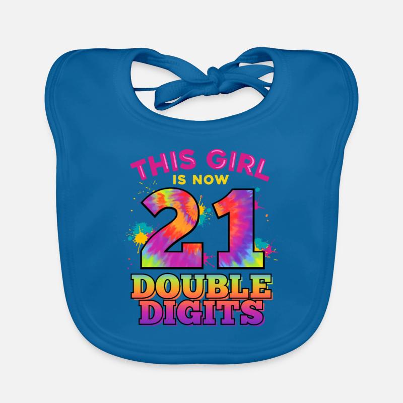 Dieses Mädchen Ist Jetzt 21 Double Digits 21. Baby Bio-Lätzchen