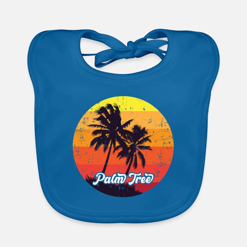 Palm trees Organic Baby Bibs