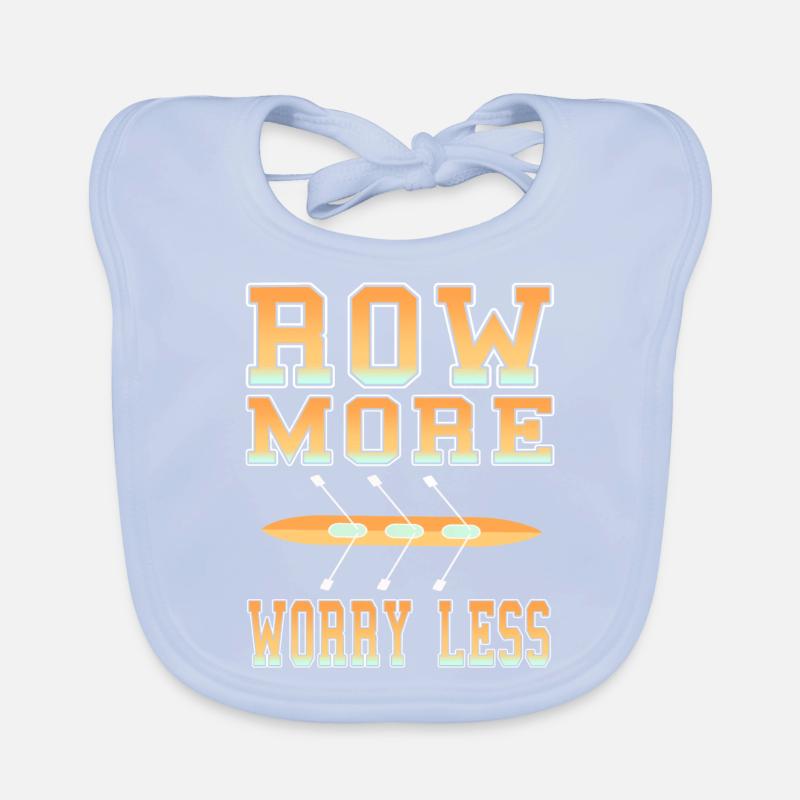 Row More Worry Less Rowing T-Shirt Present Gift Baby Bio-Lätzchen