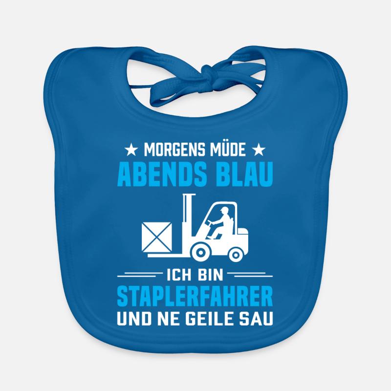 Lagerarbeiter Logistiker Stapler Staplerfahrer Baby Bio-Lätzchen