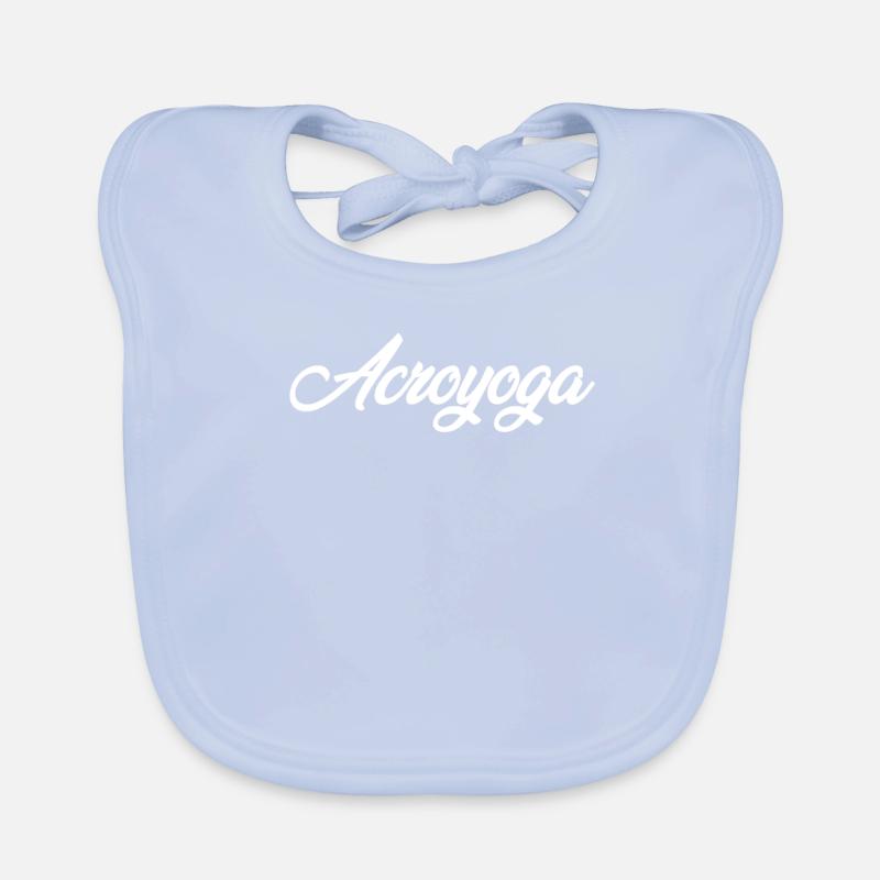 ACROYOGA CURSIVE TEXT NOVELTY HOBBY Organic Baby Bibs