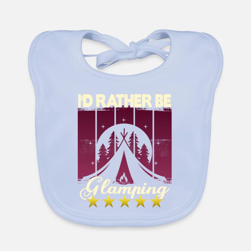 I'd rather be Glamping Baby Bio-Lätzchen