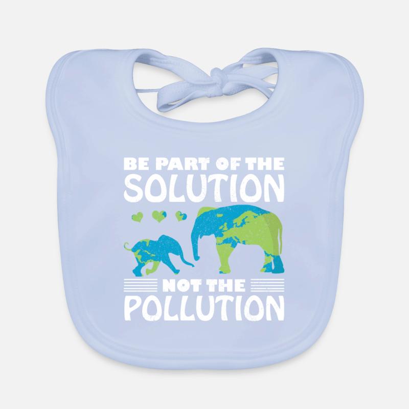 Erde Tag Elefant Spruch Umwelt Klima Geschenkidee Baby Bio-Lätzchen