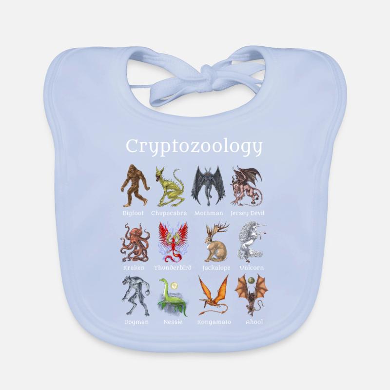Cryptozoology Creatures Organic Baby Bibs