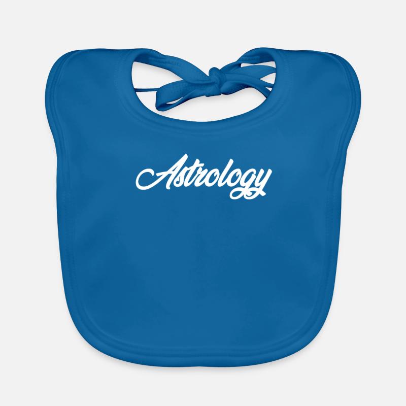 ASTROLOGY CURSIVE TEXT NOVELTY HOBBY Organic Baby Bibs