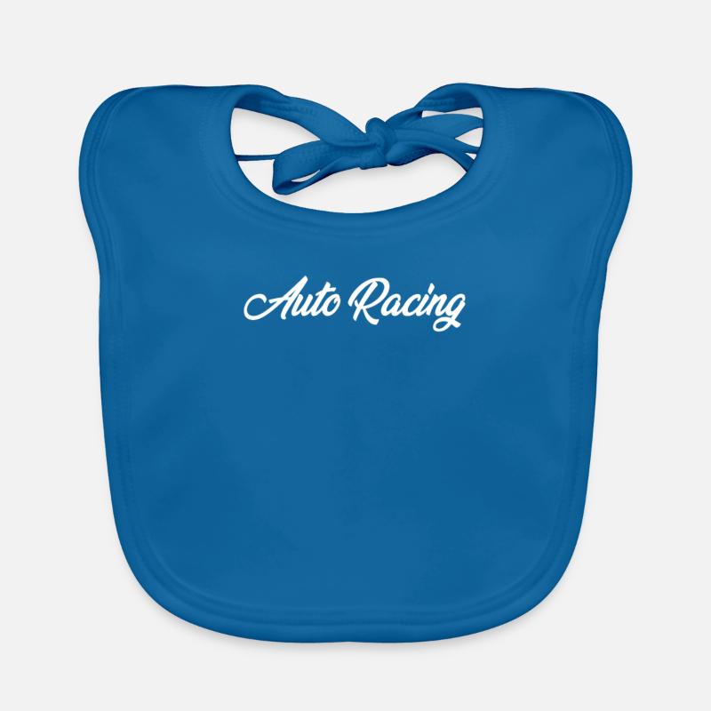 COURSE AUTOMOBILE CURSIVE TEXTE NOUVEAUTÉ HOBBY Bavoir bio Bébé