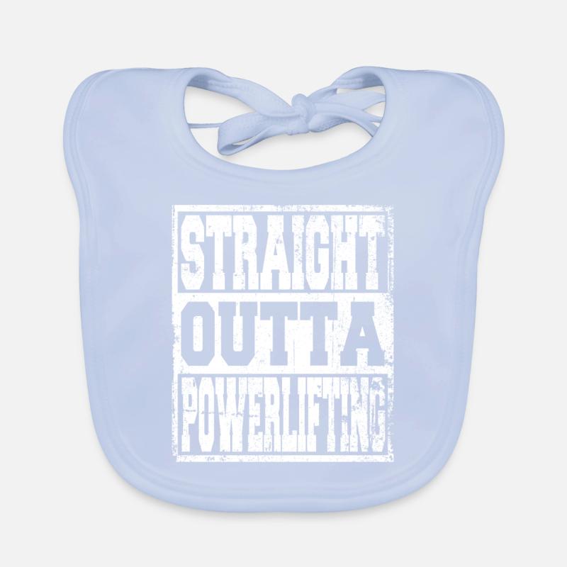 Powerlifting saying funny Organic Baby Bibs