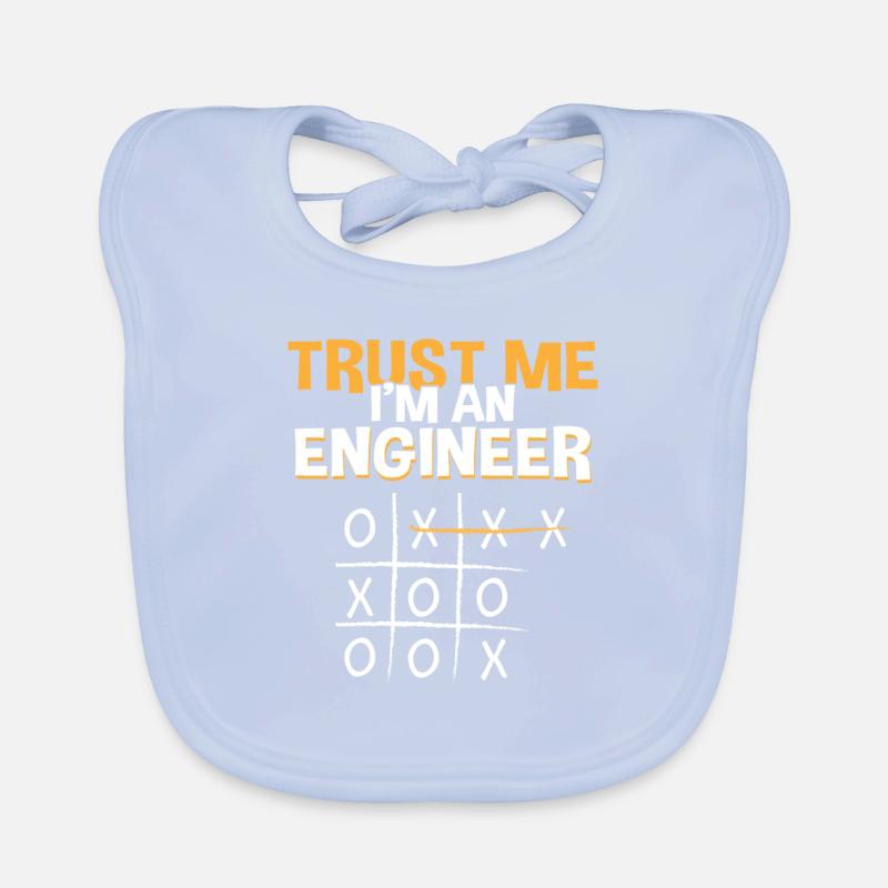 Trust Me Engineer Funny Tic Tac Toe Engineering Baby Bio-Lätzchen