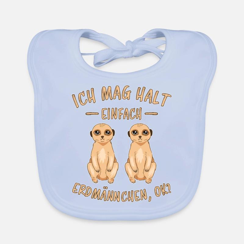 Erdmännchen Lustige Spruch Tier Mangusten Geschenk Baby Bio-Lätzchen