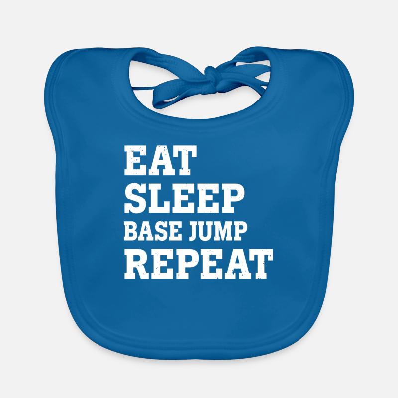 MANGE DORMIR BASE JUMP RÉPÉTER DRÔLE SARCASTIQUE Bavoir bio Bébé