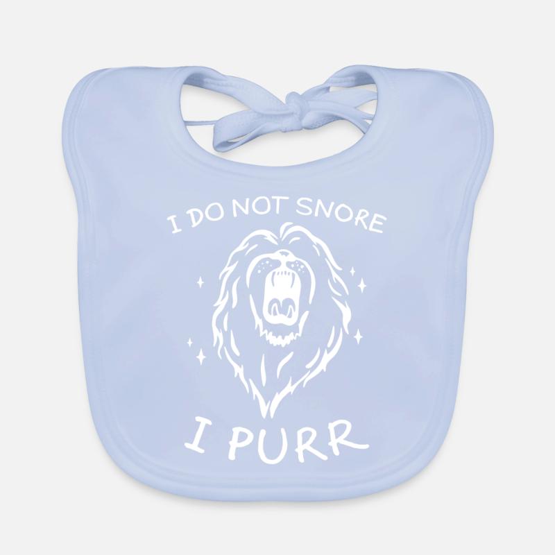 Schnurren Löwe Lustiger Spruch Schlafen Geschenk Baby Bio-Lätzchen