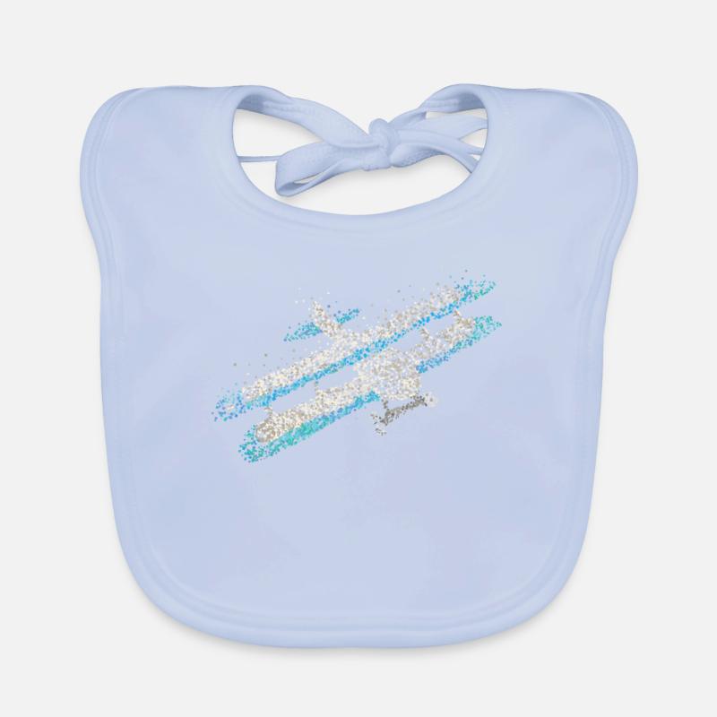 Biplane Airplane Airplane Model Flight Organic Baby Bibs