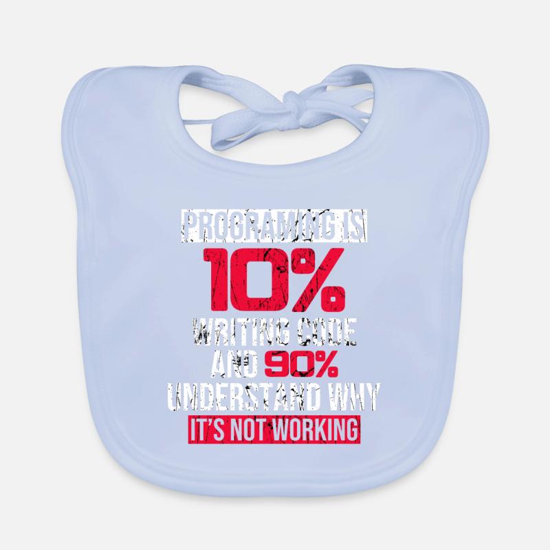 Funny Programming Is Writing Code Baby Bio-Lätzchen