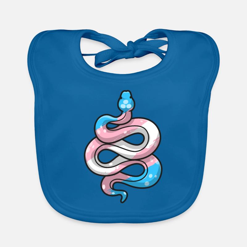 Transgender Pride Stuff Trans Flagge Schlange Reptil Baby Bio-Lätzchen
