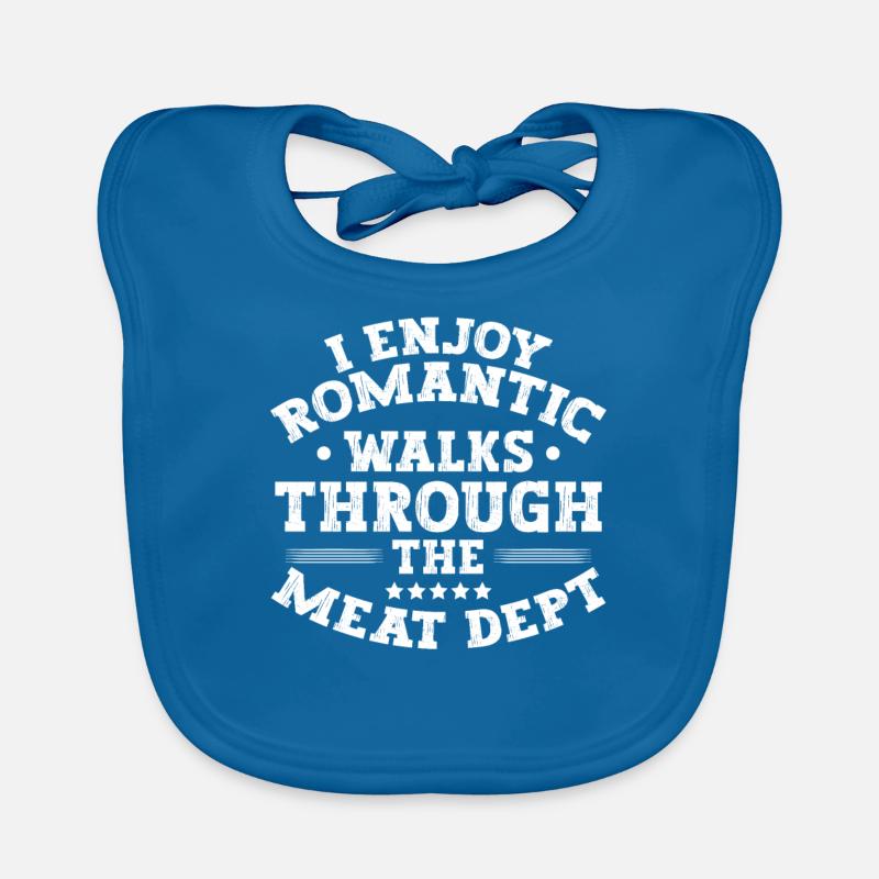 Funny Romantic Walks Through Meats Dept Baby Bio-Lätzchen